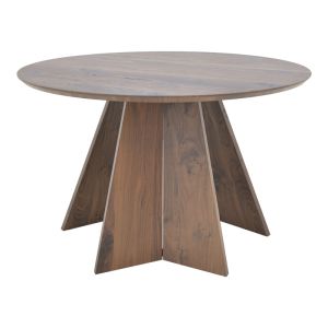 Кръгла маса, Mdf, в цвят орех, D120x76 см