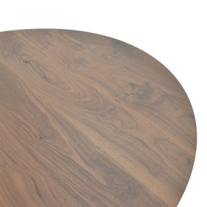 Кръгла маса, Mdf, в цвят орех, D120x76 см