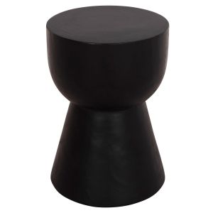 Round table-stool Mamba Hm9901.12 solid soar wood in black color Φ30x45cm.