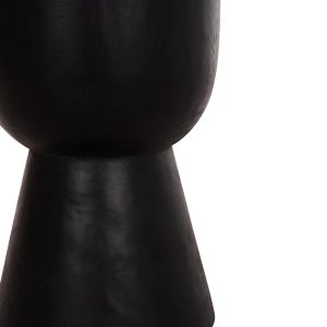 Round table-stool Mamba Hm9901.12 solid soar wood in black color Φ30x45cm.