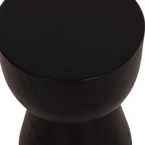 Round table-stool Mamba Hm9901.12 solid soar wood in black color Φ30x45cm.
