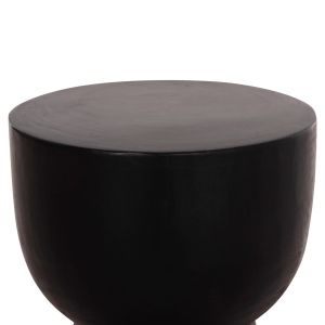 Round table-stool Mamba Hm9901.12 solid soar wood in black color Φ30x45cm.