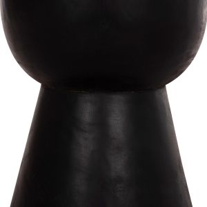 Round table-stool Mamba Hm9901.12 solid soar wood in black color Φ30x45cm.