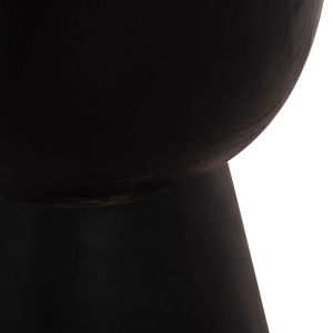 Round table-stool Mamba Hm9901.12 solid soar wood in black color Φ30x45cm.