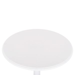 Кръгла полипропиленова маса Terrin бяла D61x77hcm Hm6124