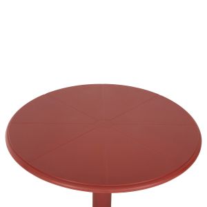Кръгла полипропиленова маса Terrin червена D61x77hcm Hm6124