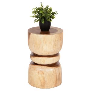 Кръгла помощна маса Bello Naturally Hm9900 суар масив в естествен цвят D29x45hcm