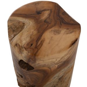 Кръгла помощна маса Naturally от масивно естествено тиково дърво D30x45hcmhm9350