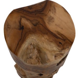 Кръгла помощна маса Naturally от масивно естествено тиково дърво D30x45hcmhm9350