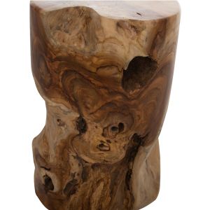 Кръгла помощна маса Naturally от масивно естествено тиково дърво D30x45hcmhm9350