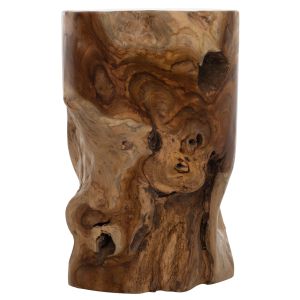 Кръгла помощна маса Naturally от масивно естествено тиково дърво D30x45hcmhm9350
