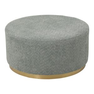 Round stool 22283 green color with golden base 80x80x41cm