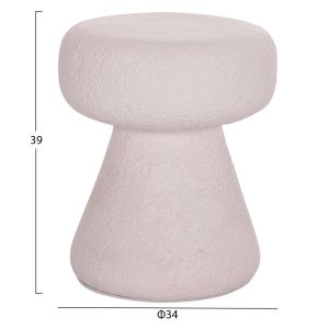 Кръгла табуретка Interon Santorini Hm18171.02 фиброцимент в бяло - Φ34x39всм.