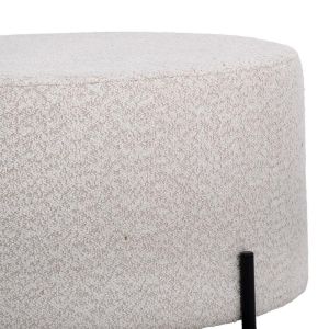 Round stool Kristal cream color 60x40cm