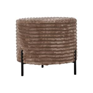 Round stool New Lux Brown with dimensions 46x46x43cm