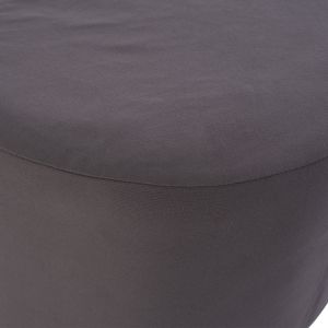 Round stool with gray damask and metal gold base Hm9260,01