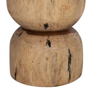 Round stool-table Febry Naturally Hm9753 solid wood in natural color with diameter D35x45cm