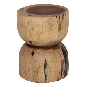 Round stool-table Febry Naturally Hm9753 solid wood in natural color with diameter D35x45cm