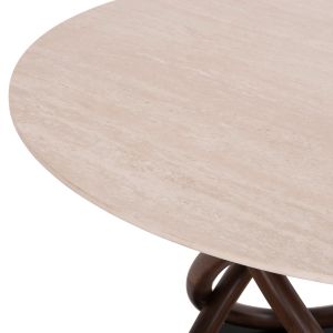 Round dining table Orbiter Sm18100 ceramic legs made of ash, walnut Φ120x78hcm