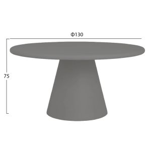 Round dining table Raiko Hm6573.01 gray fiber cement Φ130x75hcm