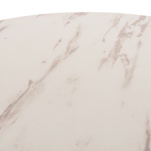 Round dining table Rollo Hm9421.11 melamine in white marble metal legs Φ90x74hcm.