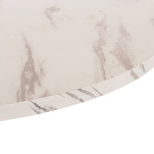 Round dining table Rollo Hm9421.11 melamine in white marble metal legs Φ90x74hcm.