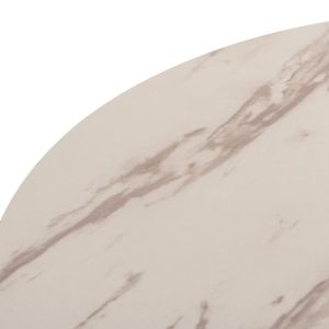 Round dining table Rollo Hm9421.11 melamine in white marble metal legs Φ90x74hcm.
