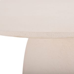 Кръгла трапезарна маса Seppo Hm18154.02 фиброцимент в Бяло-φ119,5x75,5hсм.