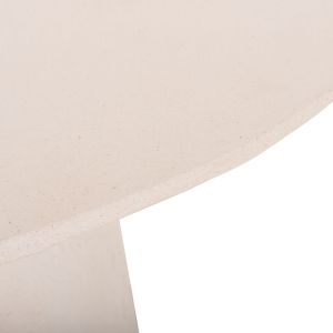 Кръгла трапезарна маса Seppo Hm18154.02 фиброцимент в Бяло-φ119,5x75,5hсм.