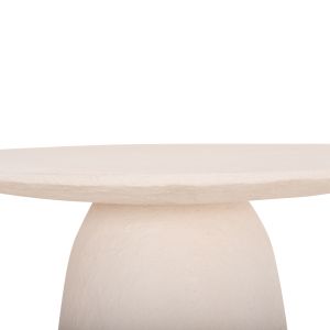 Кръгла трапезарна маса Seppo Hm18154.02 фиброцимент в Бяло-φ119,5x75,5hсм.