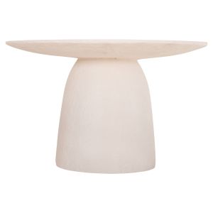 Кръгла трапезарна маса Seppo Hm18154.02 фиброцимент в Бяло-φ119,5x75,5hсм.