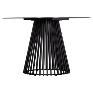 Round dining table Bold Memnon Sm18099 ceramic top-metal black base Φ120x76cm.