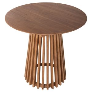 Round dining table Frantz solid pine wood in natural color D80x75hcm Hm9832.11