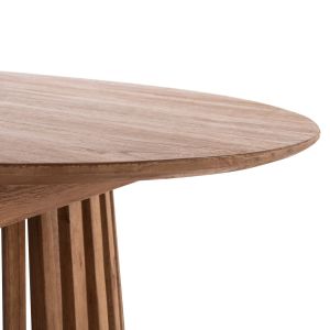 Round dining table Frantz solid pine wood in natural color D80x75hcm Hm9832.11
