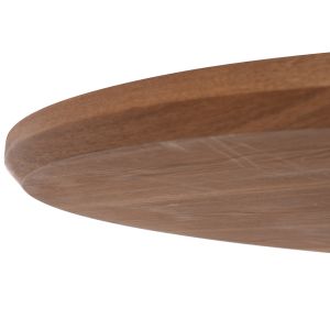 Round dining table with Mdf oak veneer top in rustic style D120x75h Hm9307,01