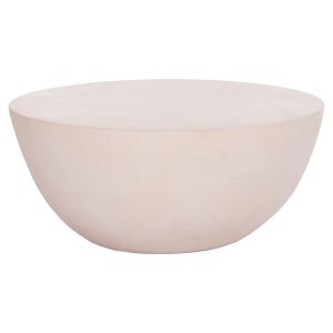 Кръгла холна маса Allan Hm18162.02 фибър цимент в светло бежово - Φ92x49в см.