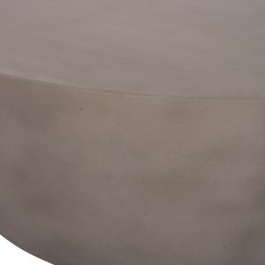Round coffee table Allan Santorini Hm18162.03 fiber cement in Gray-φ92x49h cm.