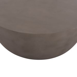 Round coffee table Allan Santorini Hm18162.03 fiber cement in Gray-φ92x49h cm.