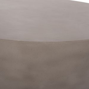 Round coffee table Allan Santorini Hm18162.03 fiber cement in Gray-φ92x49h cm.