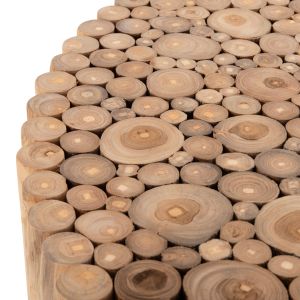 Кръгла холна маса Cooter Naturally тикови клони масив - естествен финиш D100x40h Hm9862