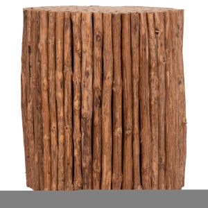 Кръгла холна маса Drifter Hm4443 от плавен дървен плат в естествен цвят Φ36x40всм.