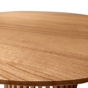 Кръгла холна маса Kenda дърво минди масив в естествен нюанс D100x45см