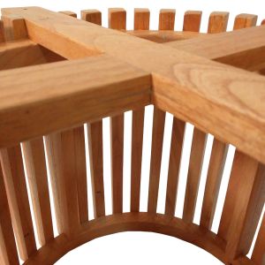 Кръгла холна маса Kenda дърво минди масив в естествен нюанс D100x45см