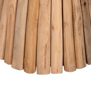 Round coffee table Naturally Cooter Hm9792 made of solid teak branches in natural color D37x50hcm