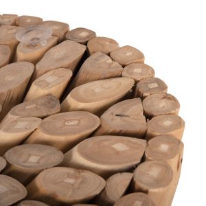 Round coffee table Naturally Cooter Hm9792 made of solid teak branches in natural color D37x50hcm