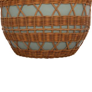 Кръгла холна маса Vilhena Hm18165 фибро цимент зелена - естествен ратан Φ56x47всм.