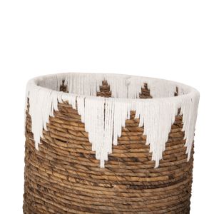 Round baskets without lid 3 pcs, natural/white, D42x56hcm Hm4307