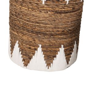 Round baskets without lid 3 pcs, natural/white, D42x56hcm Hm4307