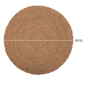 Round rug Crater Hm7849 mendong grass in natural color D150cm