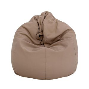 Round pouf-stool Lazy brown color 110x90cm